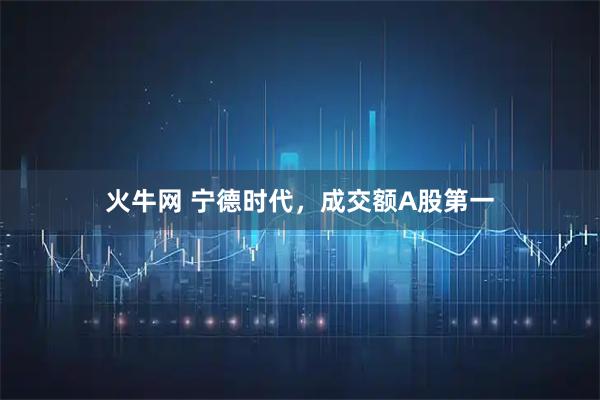 火牛网 宁德时代，成交额A股第一